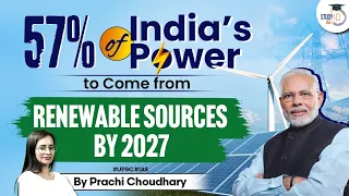 Transition to Renewable Energy: 57% Power Generation by 2027 | UPSC Environment GS3