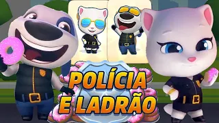 Talking Tom Gold Run Cops and Robbers event Agent Angela vs Deputy Hank vs Roy Raccoon Gameplay