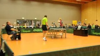 J.M. Saive simulates an orgasm - funny table tennis!!!