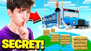 I FOUND MY LITTLE BROTHER'S *SECRET* FORTNITE MAP in MINECRAFT!