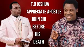 T.B Joshua Appreciate Apostle JOHN CHI before His death #tbjoshualegacy / #emmanueltv / #scoan