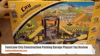 FunsLane City Construction Parking Garage Playset Toy Review