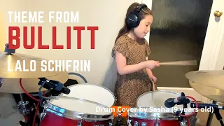 Lalo Schifrin - Bullitt (main title) - Drum Cover by Sasha (9 years old)