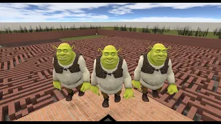 try to run away from Shrek in maze Nextbot Gmod