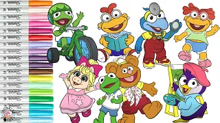 Muppet Babies Coloring Book Compilation Kermit the Frog Miss Piggy Gonzo Fozzie Bear Skeeter Scooter