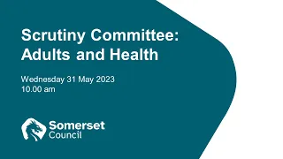 Scrutiny Committee: Adults and Health - 31 May 2023 - Part 1