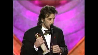 Al Pacino Wins Best Actor Motion Picture Drama - Golden Globes 1993