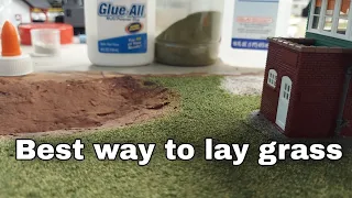 Best way to put down grass on a model layout