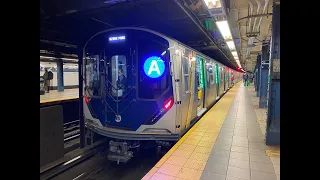 MTA NYC Subway Kawasaki R211 30-Day Revenue Test On The A Train Week 1 Compilation (March 2023)