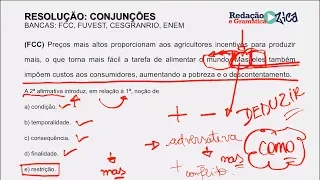 CONJUNÇÃO: RESOLUÇÃO DE EXERCÍCIOS DETALHADA - Profa. Pamba