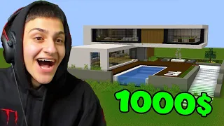 اشتريت بيت بسعر $1000 دولار في ماين كرافت😱 MINECRAFT