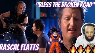 FIRST TIME HEARING | RASCAL FLATTS - "BLESS RGE BROKEN ROAD" (LIVE) | COUNTRY REACTION!!