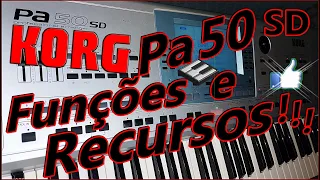 KORG PA 50 SD FUNÇÕES E RECURSOS!!!