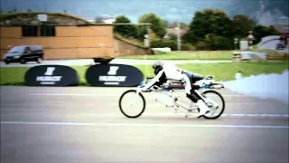 Francois Gissy hits 333  km/h on rocket-powered  bicycle