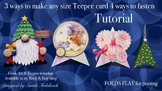 TUTORIAL any size handmade Teepee card 3 ways Learn Cardmaking ideas Inspiration Tips Techniques