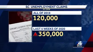 Nearly 350,000 people  have filed for unemployment benefits in SC in past 5 weeks