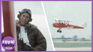 On This Day: 30 July 1979 - Rare Footage of Prince Charles Flying a Pre-War Tiger Moth Biplane