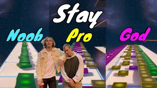 The Kid LAROI, Justin Bieber - Stay - Noob vs Pro vs God (Fortnite Music Blocks)