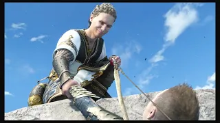 ATREUS CLIMBS HEIMDALL'S WALL IN ASGARD GOD OF WAR RAGNAROK