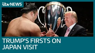 Donald Trump meets Japanese Emperor during charm offensive visit | ITV News