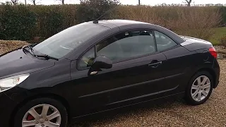 2008 Peugeot 207 convertible roof operation.