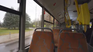 Lithuania, Vilnius, trolleybus 20 ride from Žirmūnų seniūnija to Žirmūnų žiedas