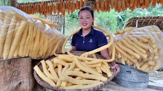 Popcorn Making Process to the market to sell - Take care of pets - Build a farm | Trieu Mai Huong