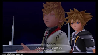 Kingdom Hearts II FM Cutscene - Sora & Kairi meet Roxas & Naminé