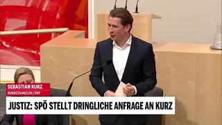 Justitz : Kurz Beantwortet Dringliche Anfrage Sebastian Kurz ÖVP 13.02.2020