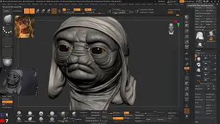 Babu Frik Creature Sculpting in Zbrush Part-1 Head