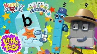 The Best of Blocks Summer Songs | Learn to read and count | @LittleZooTV