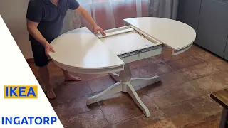 The round INGATORP extendable table from IKEA - easy guide with Step-By-Step Assembly Instructions.