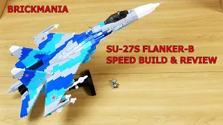 BRICKMANIA CUSTOM LEGO, SU-27S FLANKER-B JET FIGHTER, SPEED BUILD & REVIEW