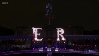 Drone show at Buckingham palace