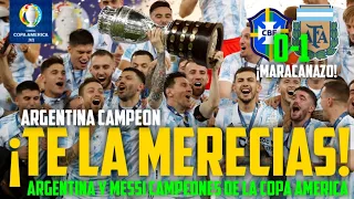 🏆🌎¡MESSI YA TE LA MERECIAS!😢 ¡ASÍ ARGENTINA DESPUÉS DE 28 AÑOS ES CAMPEÓN DE AMÉRICA!🇦🇷🏟🇧🇷🥇😊😱