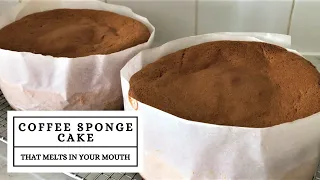 COFFEE SPONGE CAKE That melts in your mouth! | The Best Fluffy and Soft Coffee Sponge Cake Recipe