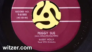 PEGGY SUE - BUDDY HOLLY (1957) on Coral original 45 RPM (Ritchie Valens, Big Bopper, The Crickets)