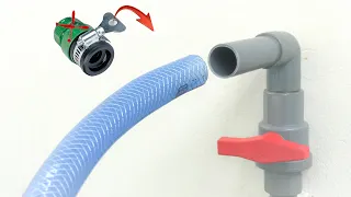 Experience from old plumber give me surprises! Connect hose to pvc pipes without special fitting.
