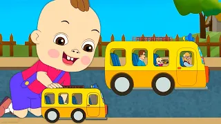Wheels On The Bus + Old MacDonald Had A Farm Animal sounds Song - Kids Songs