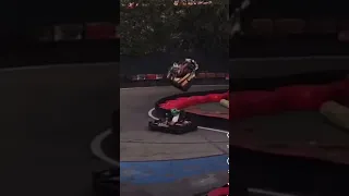 Go-kart crash.  Go-kart does a flip!  Craziest go kart fail on camera!