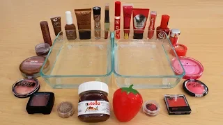 Nutella vs Strawberry - Mixing Makeup Eyeshadow Into Slime Special Series 154 Satisfying Slime Video