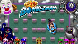 TODOS OS BOSSES SEM MORRER + FINAL - SUPER BOMBERMAN
