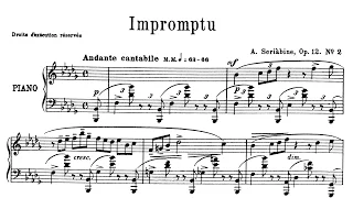 SCRIABIN- Impromptu in Bb minor Op12 no.2 (SHEET MUSIC)