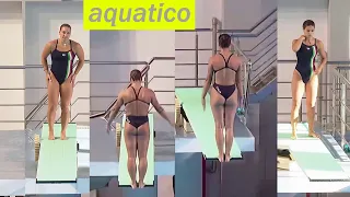 Divers Rebecca Ciancaglini, Elisa Pizzini (Italy Team) at LEN 2022 - 3m Synhro | Beautiful diving