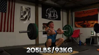 205lb/93kg Clean and Jerk @132/60 Body Weight