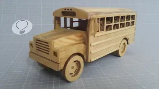 School Bus - Wooden Toy Car