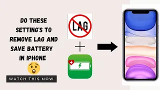 TURN OFF THESE SETTING'S TO REMOVE LAG AND SAVE BATTERY IN IPHONE 2023 | HOW TO SAVE BATTERY IN IOS