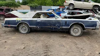 1979 LINCOLN CONTINENETAL MARK V COUPE Get CRUSHED With Full Size FORD TRUCKS!!!