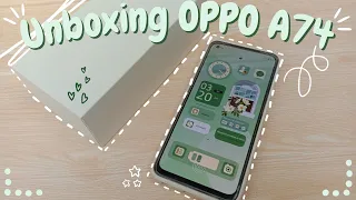 unboxing my new phone 📦 + setup, cute widgets || aesthetic oppo a74