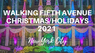 Fifth Avenue Walk • Christmas/Holidays 2021 Rockefeller Ctr Christmas Tree Saks 5th Ave Light Show